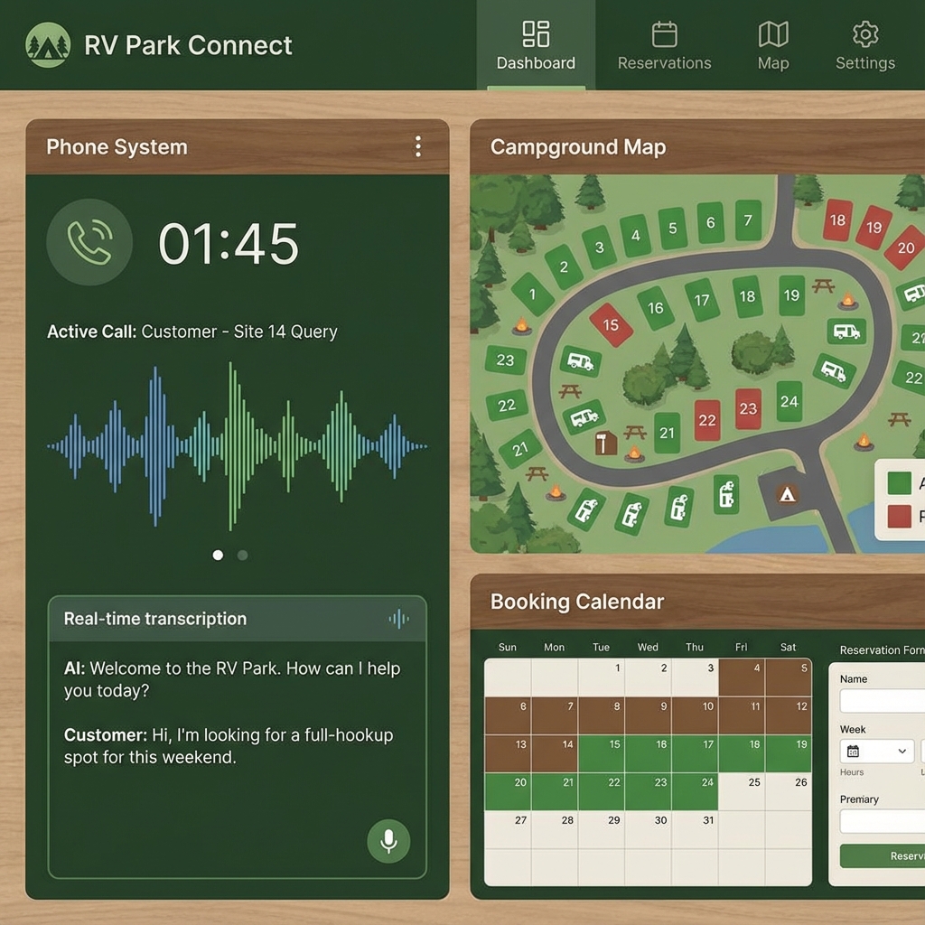 RV Park AI Voice Agent Screenshot